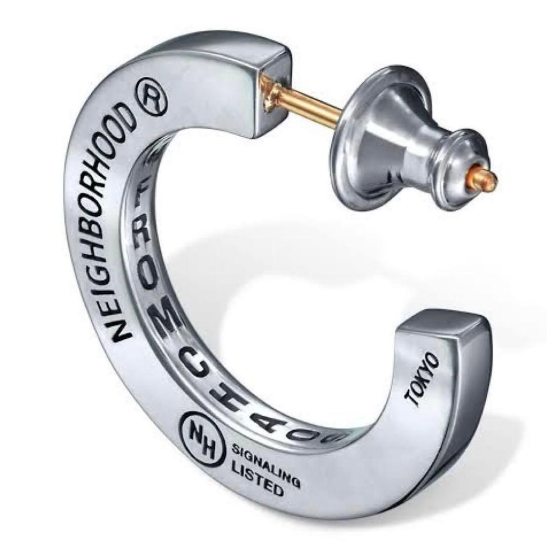 CAREERING NEIGHBORHOOD シルバー フープピアス