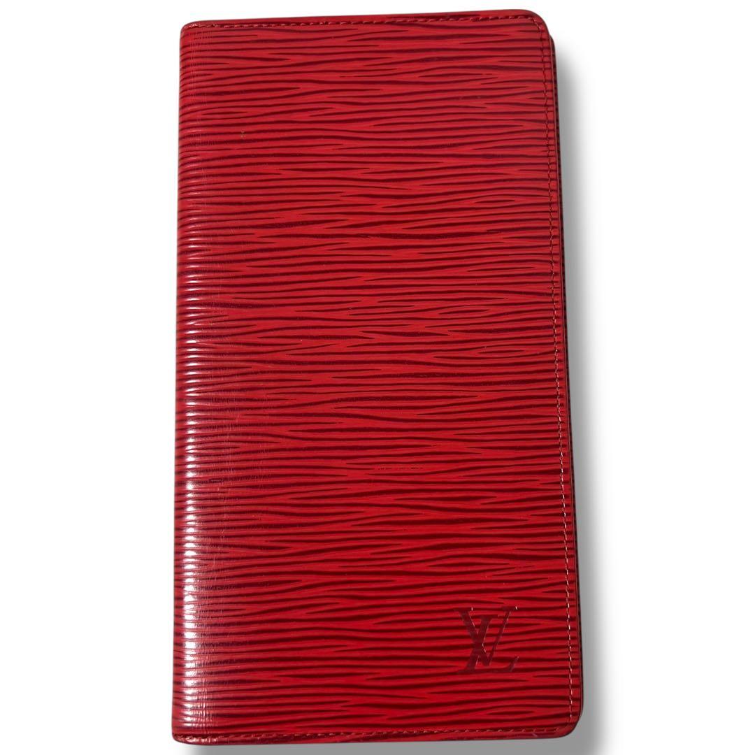 ルイヴィトン エピ ポルトカルトクレディ 長財布 お札入れ 二つ折り 赤 レッド