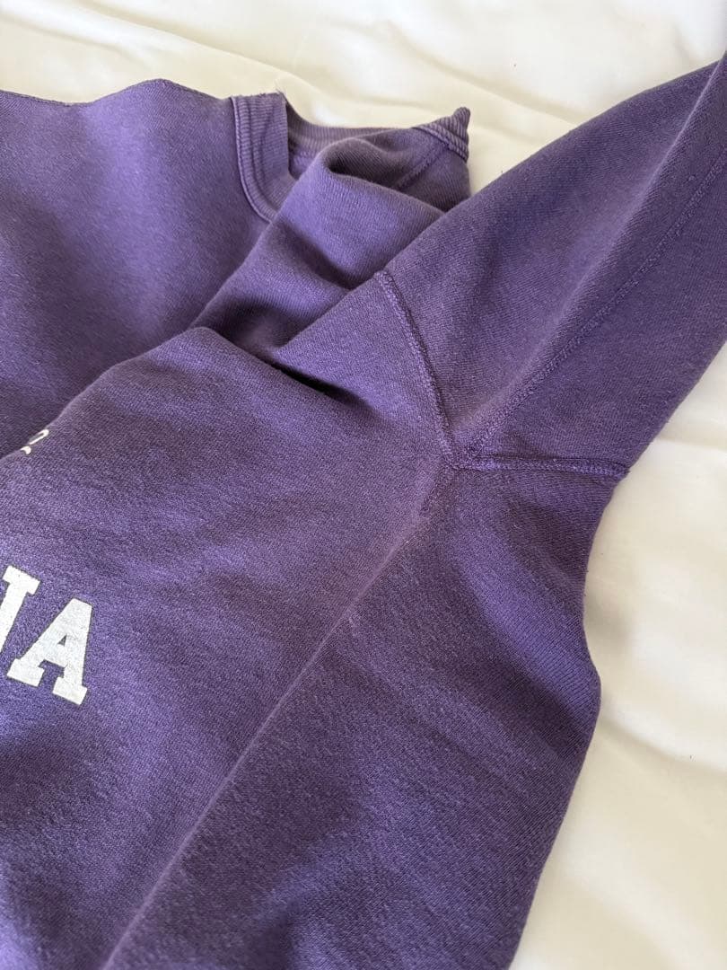 50s〜60s ヴィンテージ スウェット 前V パープル フェード ナス紺