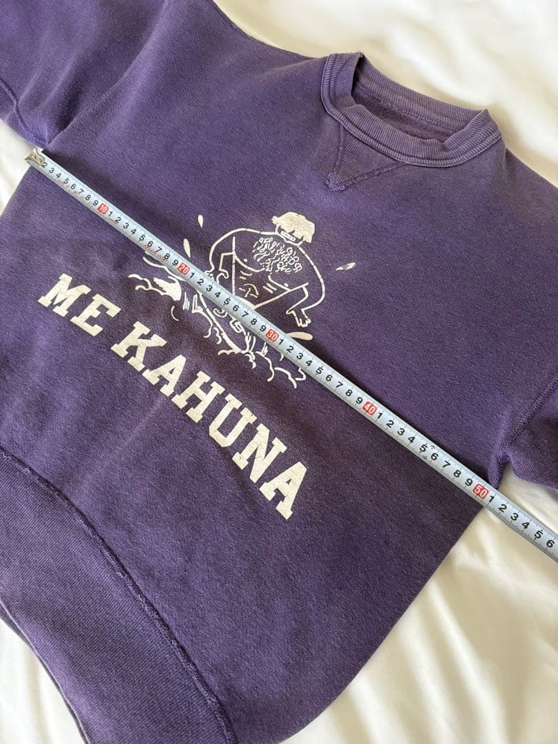 50s〜60s ヴィンテージ スウェット 前V パープル フェード ナス紺