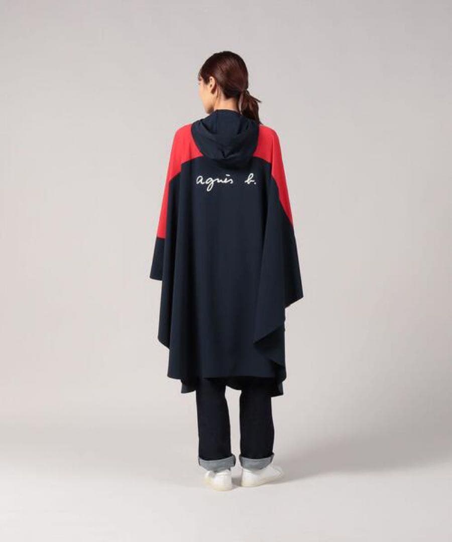 新品未使用タグ付き。アニエスベー × アリーナ レインポンチョ