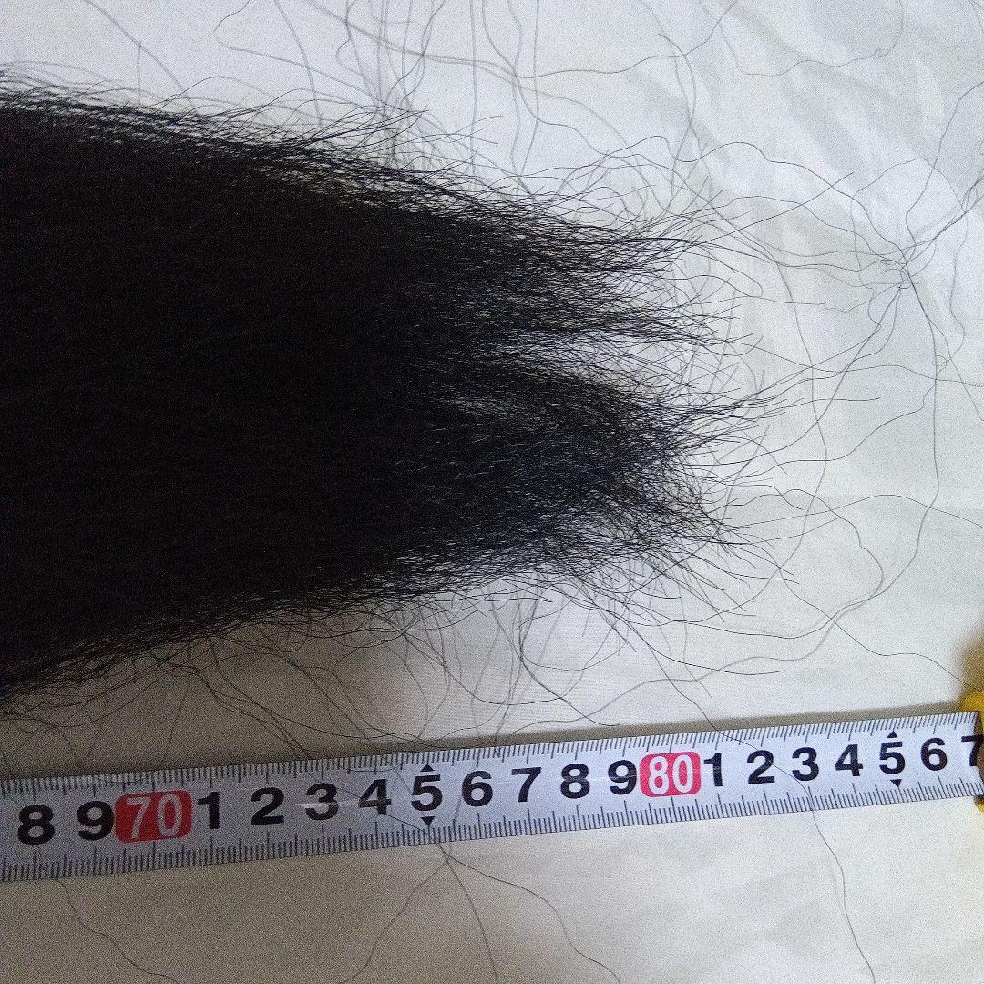 舞妓　割れしのぶ　お福の黒赭熊70センチ　しゃぐま　日本髪　髷　かもじ