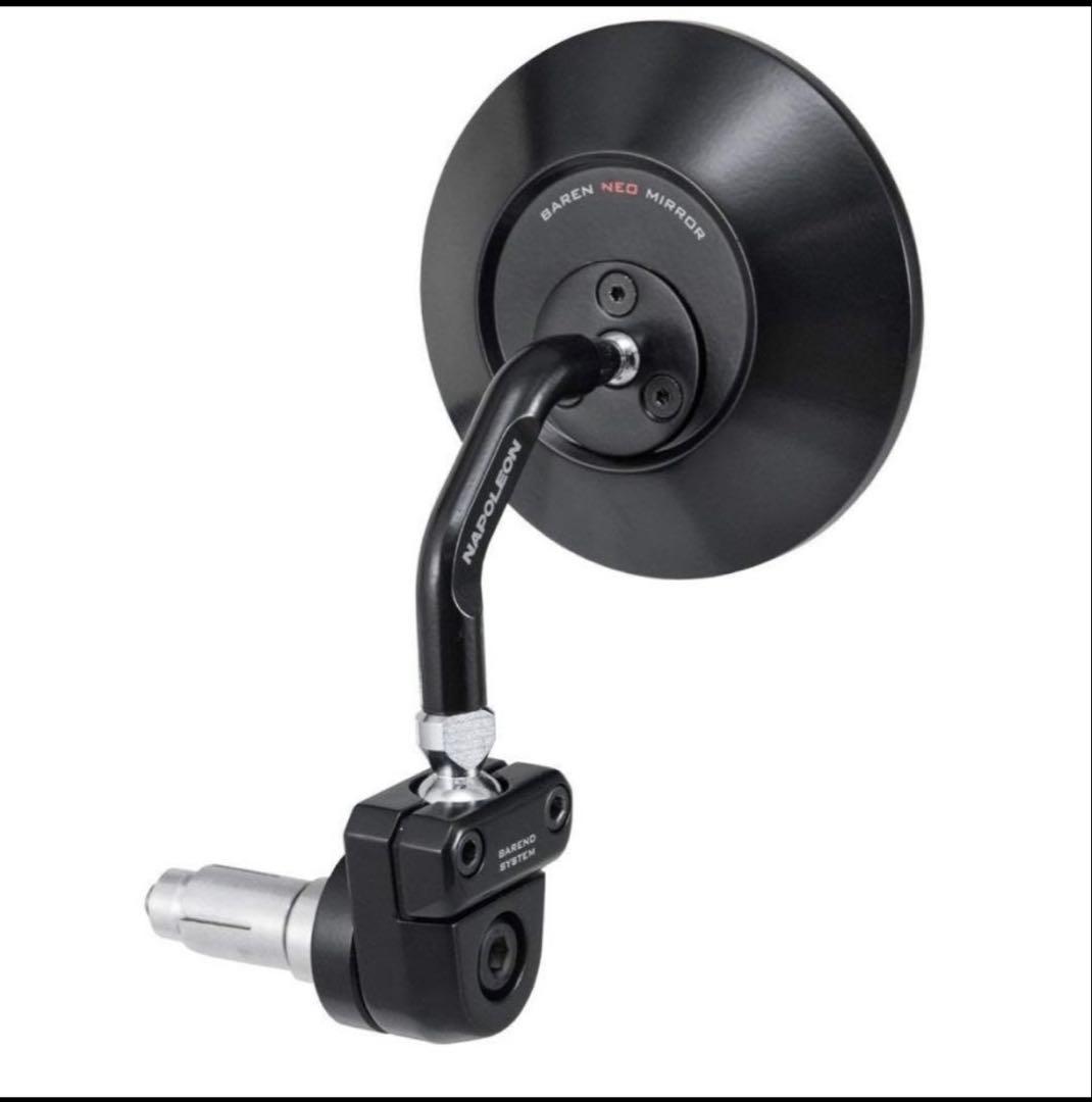 バイク タナックスバーエンドミラー ブラック