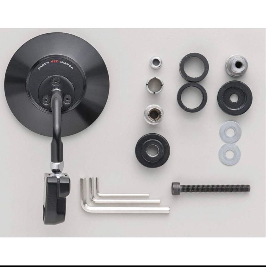 バイク タナックスバーエンドミラー ブラック