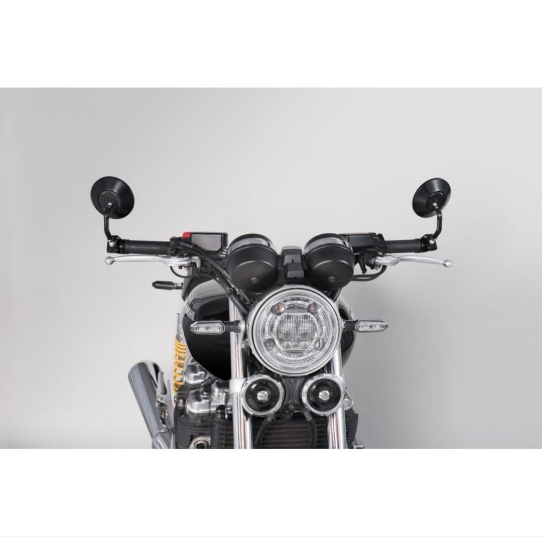 バイク タナックスバーエンドミラー ブラック