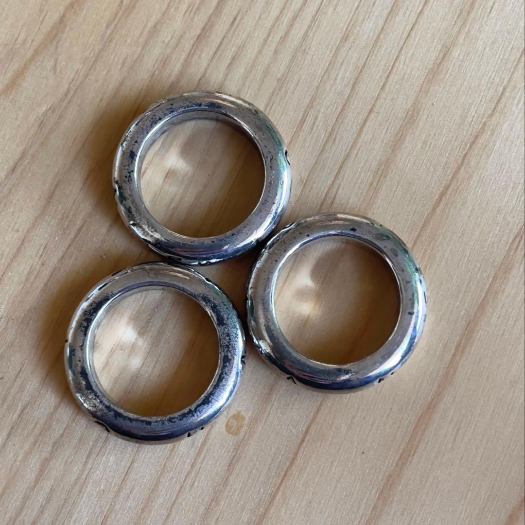 CHANEL シャネル ロゴ 2連リング SV925 ヴィンテージ11号