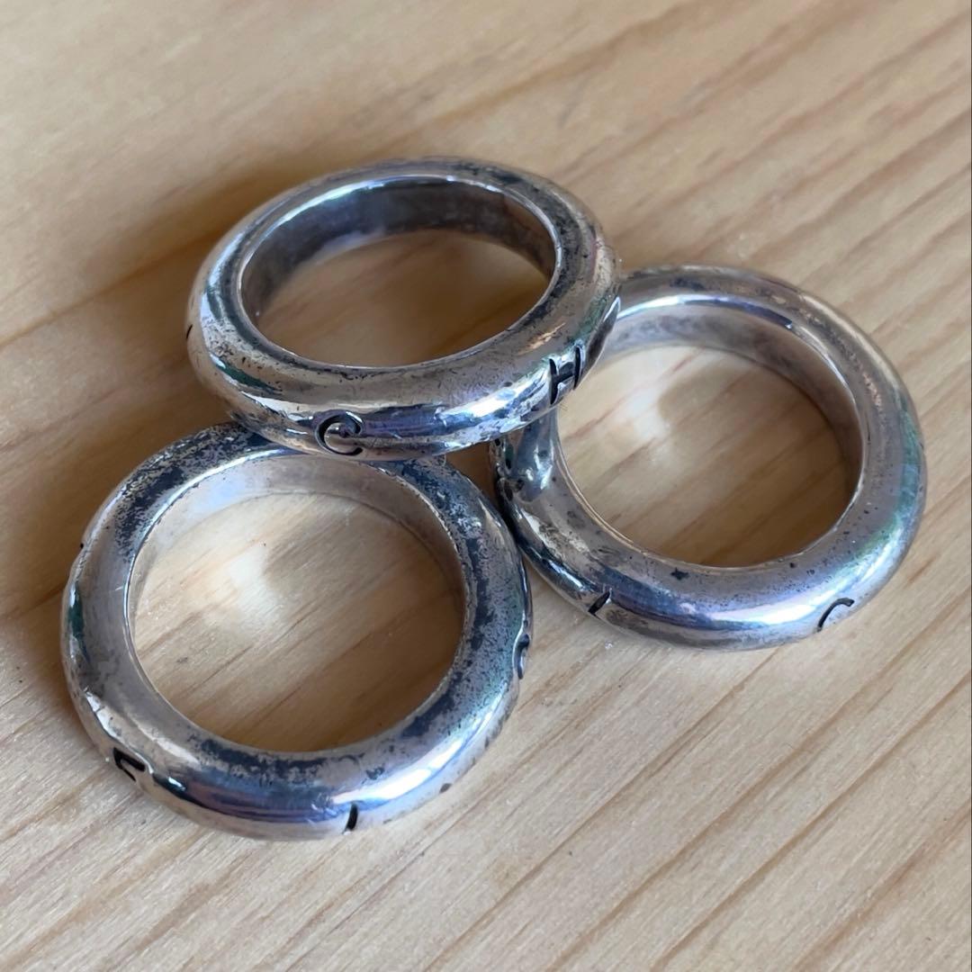 CHANEL シャネル ロゴ 2連リング SV925 ヴィンテージ11号