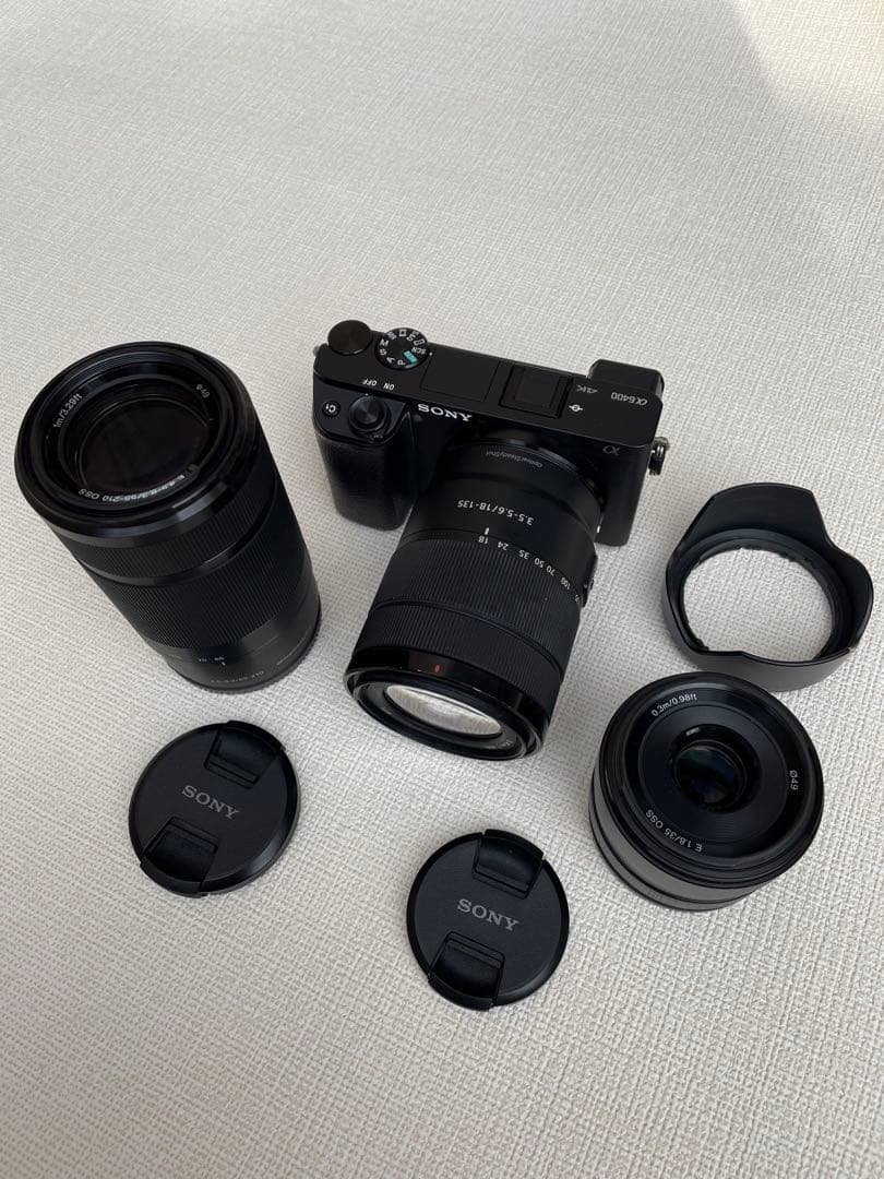 SONY α6400 ミラーレス一眼レフ レンズ3本付き