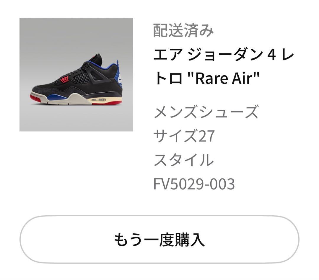 NIKE エアジョーダン4 AIR JORDAN 4 Rare Air