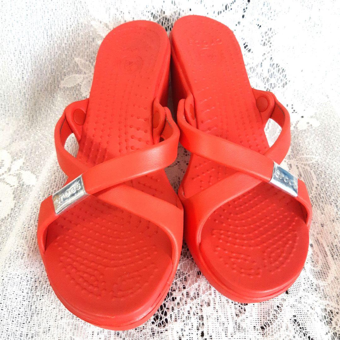 crocs　サイプラス　廃盤人気　 w6　レッド
