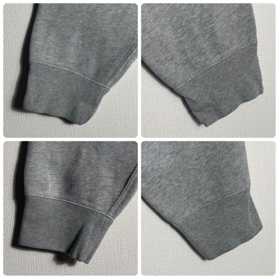 【肉厚】RALPH LAUREN フルジップ パーカー 刺繍ロゴ グレー 2XL