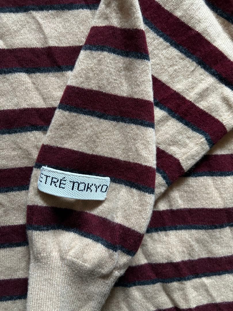 ETRE TOKYO マルチボーダーニットポロ