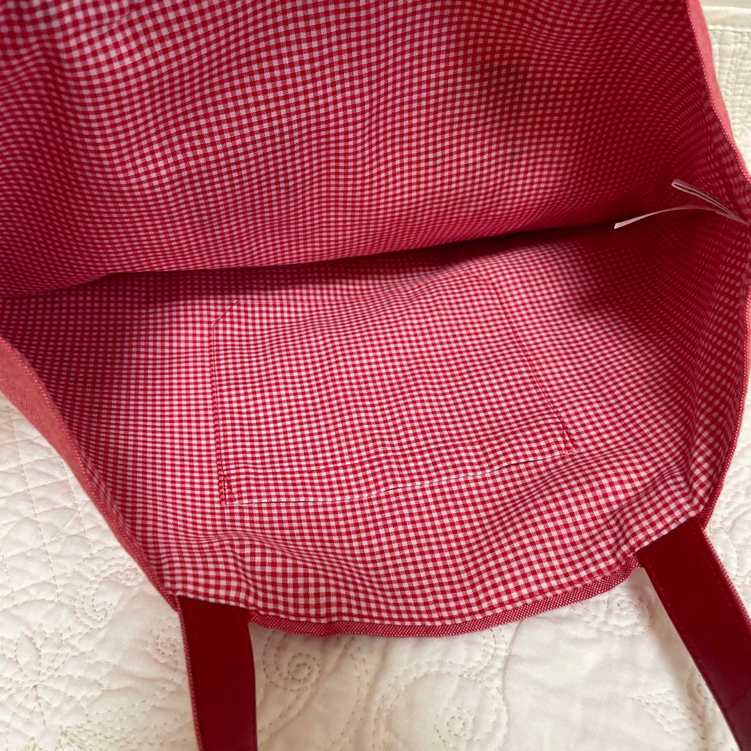 美品　familiar デニムバック　クマさんのブレックファースト　ブック入れ