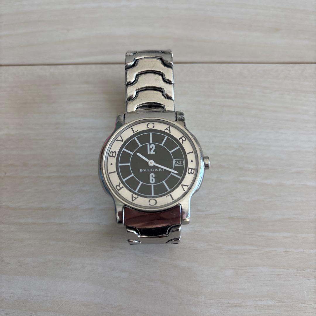BULGARI ソロテンポ ブラック/シルバー　メンズ 160㍉調整可