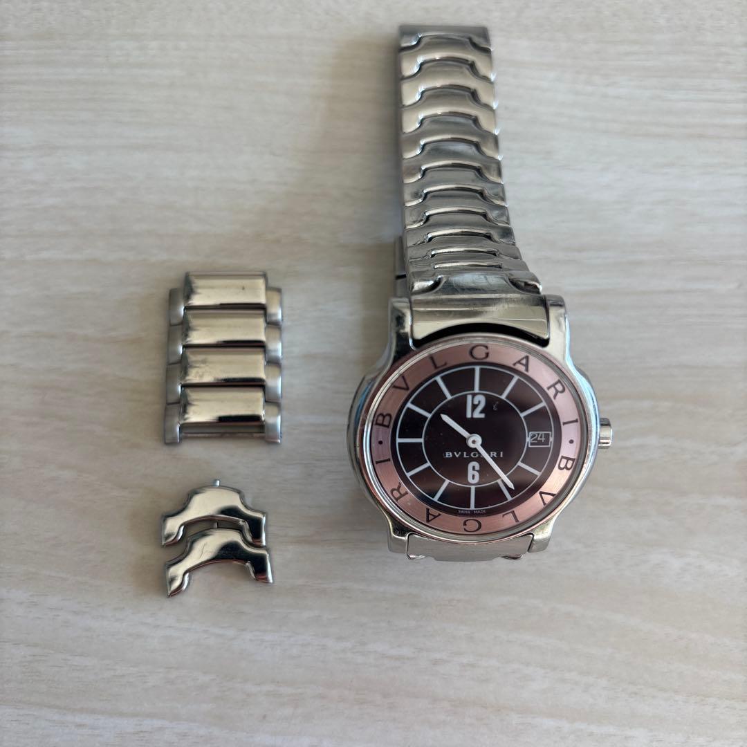 BULGARI ソロテンポ ブラック/シルバー　メンズ 160㍉調整可