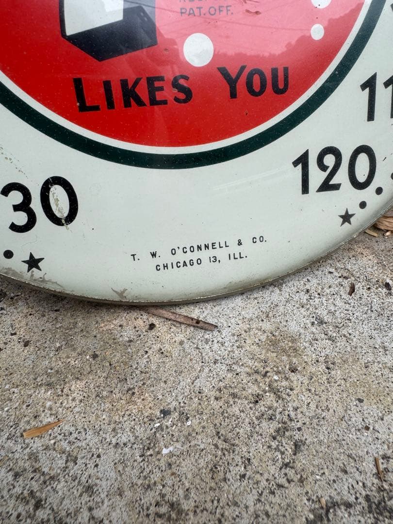 当時モノ　ヴィンテージ 1960年代　7UP 温度計　世田谷ベース