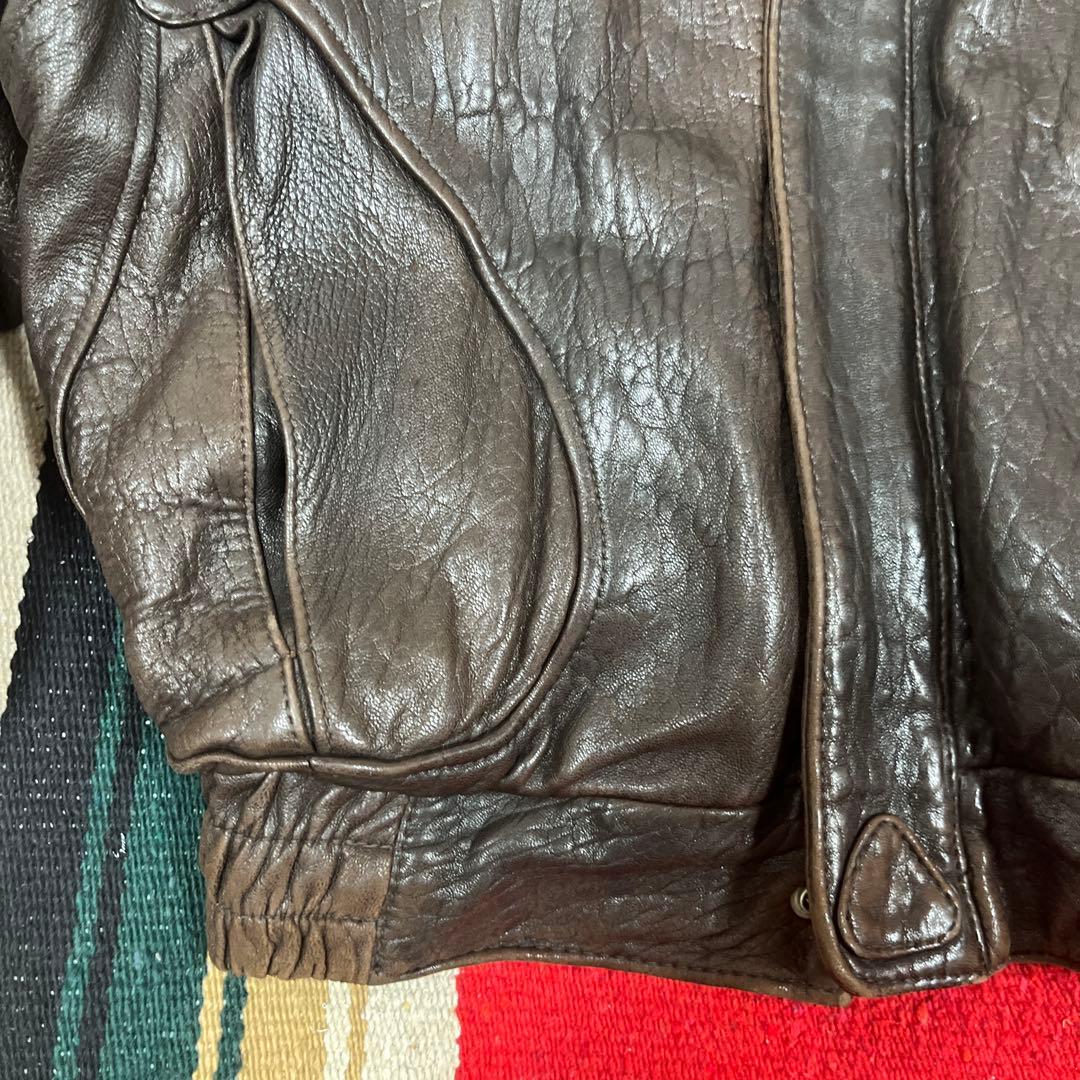 Robertcomstockブラウンa-2ジャケット80s 90s ラム短丈