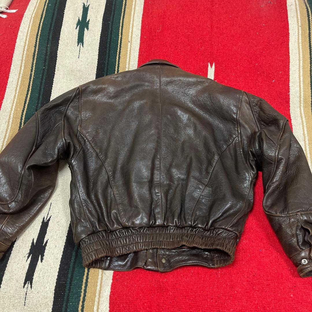 Robertcomstockブラウンa-2ジャケット80s 90s ラム短丈