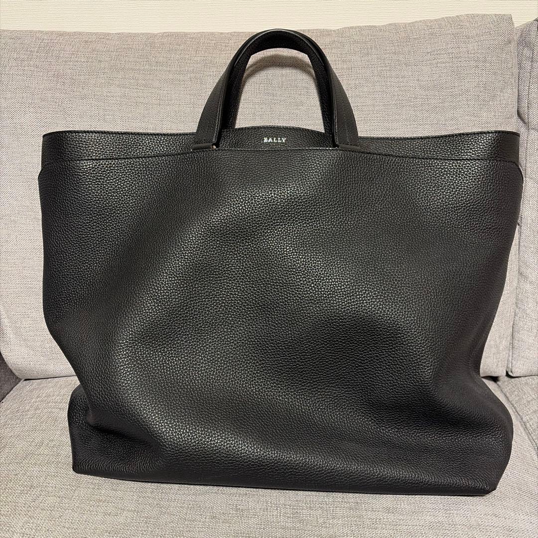 BALLY ブラック レザートートバッグ