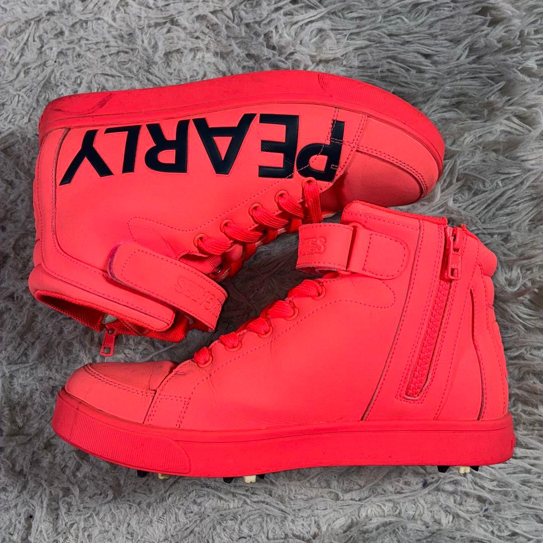 km美品PEARLY GATES ゴルフスパイク HI ハイカット ピンク
