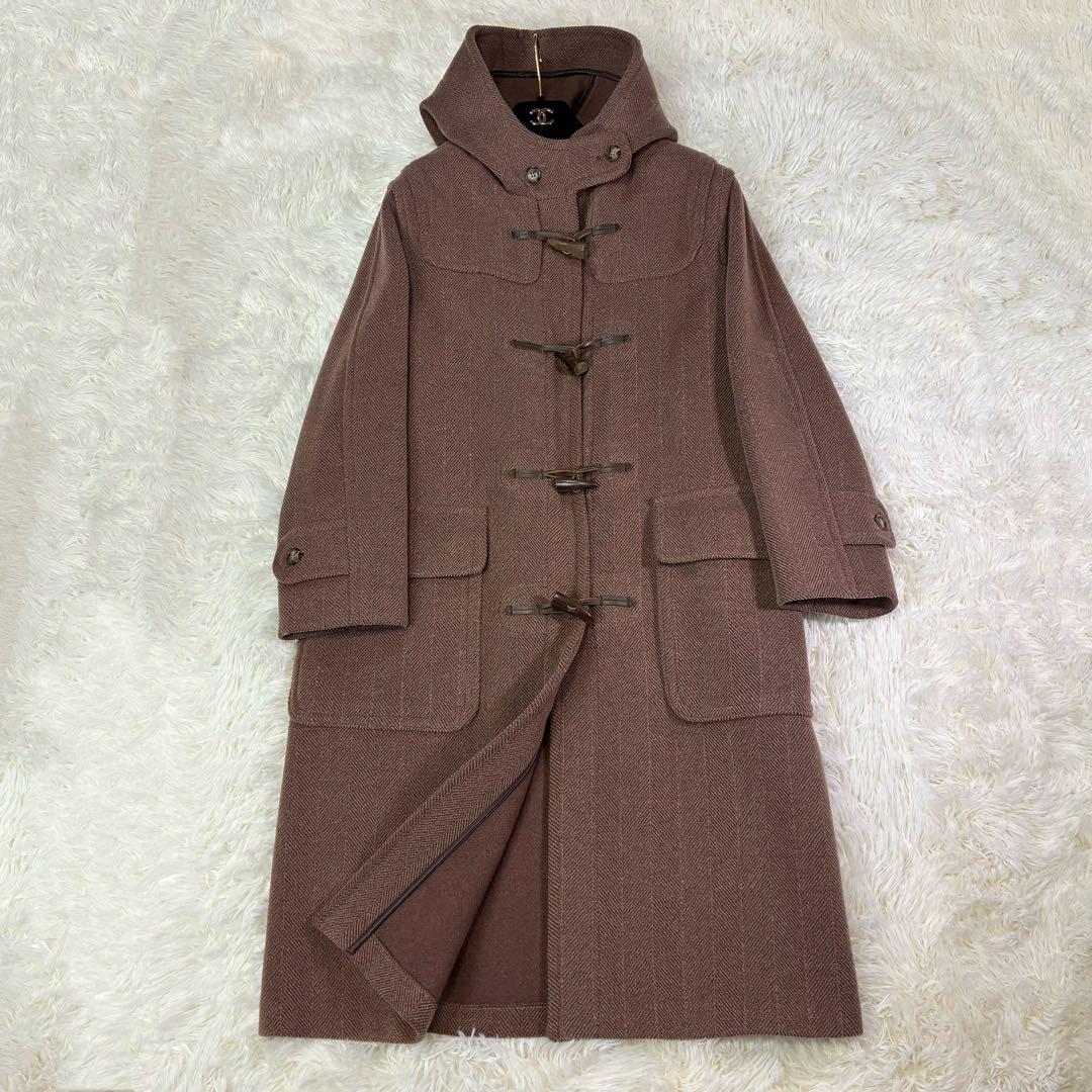 グローバーオール ダッフルコート ヘリンボーン ブラウン系 トグル FR40