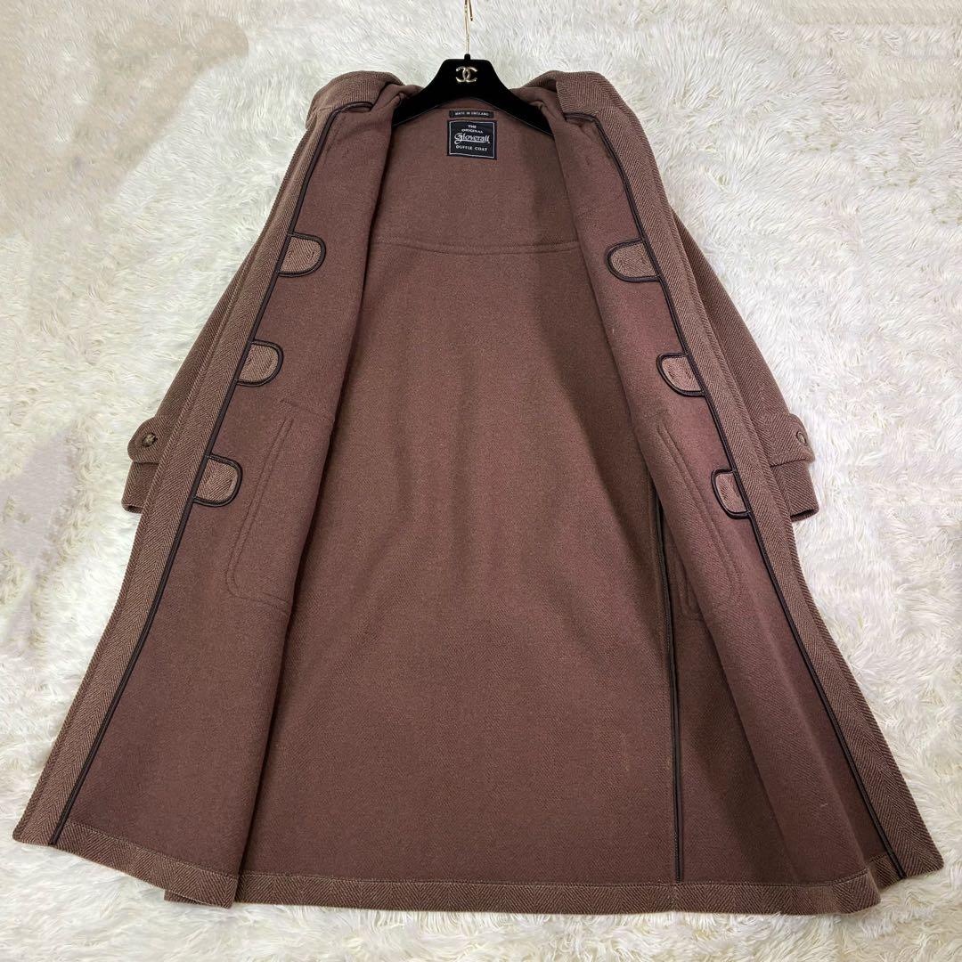 グローバーオール ダッフルコート ヘリンボーン ブラウン系 トグル FR40