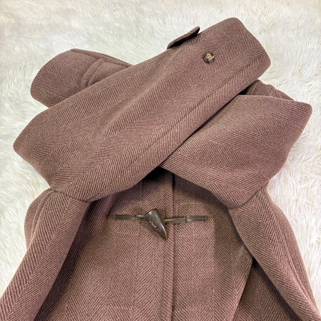 グローバーオール ダッフルコート ヘリンボーン ブラウン系 トグル FR40