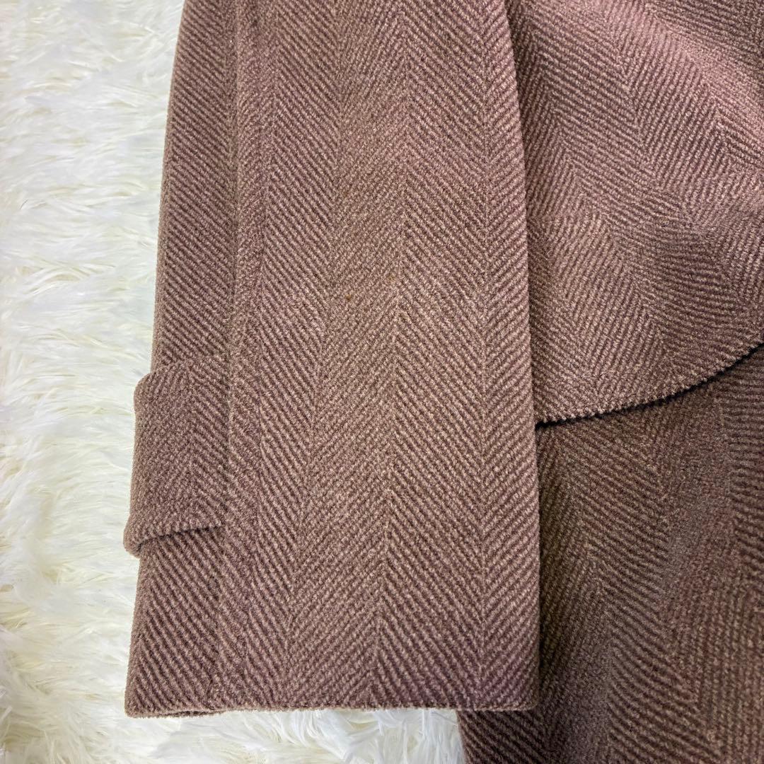 グローバーオール ダッフルコート ヘリンボーン ブラウン系 トグル FR40