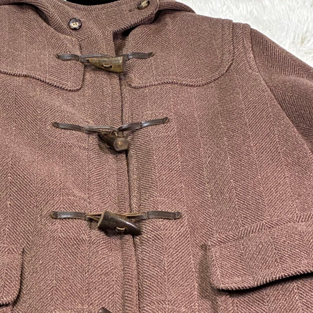 グローバーオール ダッフルコート ヘリンボーン ブラウン系 トグル FR40