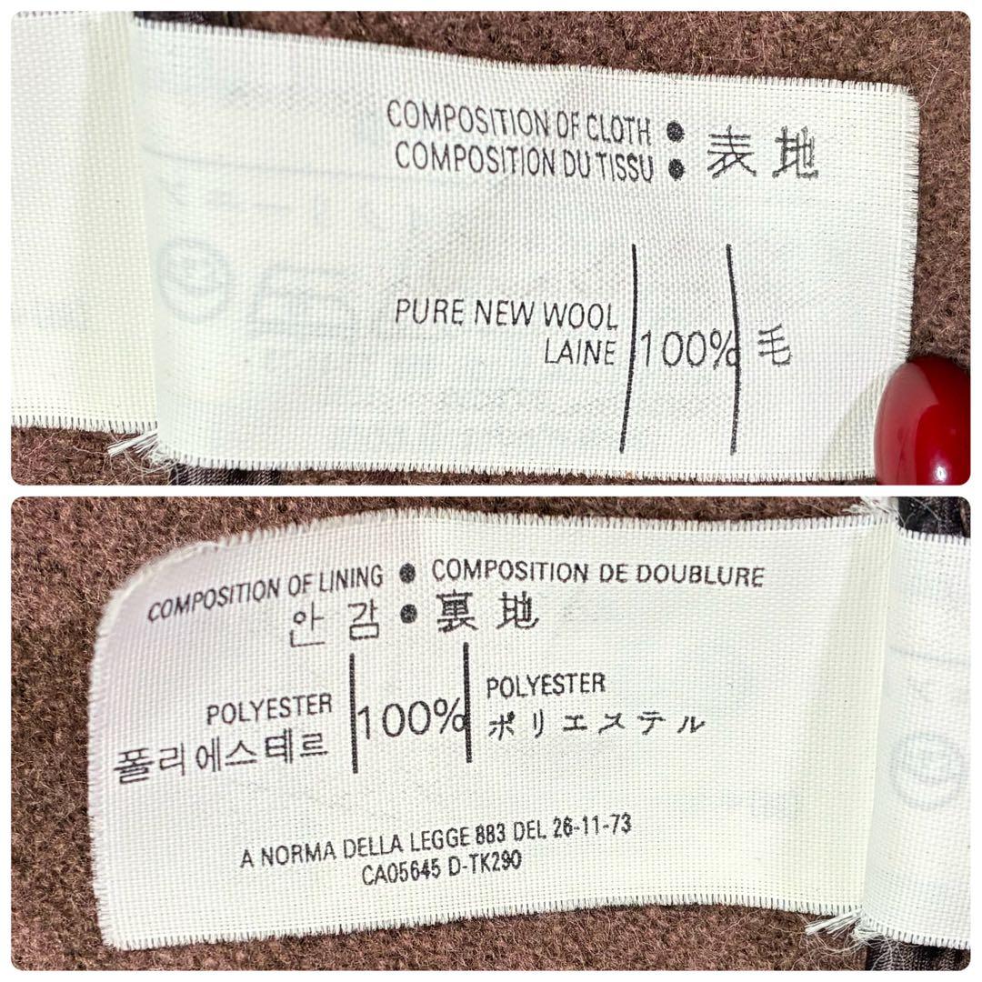 グローバーオール ダッフルコート ヘリンボーン ブラウン系 トグル FR40