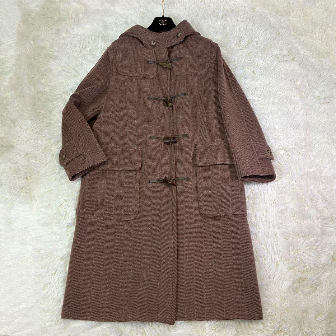 グローバーオール ダッフルコート ヘリンボーン ブラウン系 トグル FR40