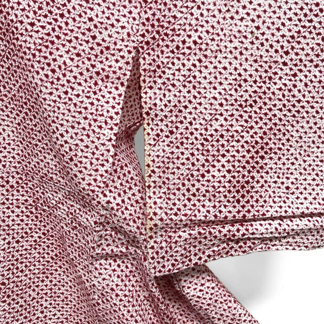 浴衣　有松鳴海絞り　レアカラー　パープル　総絞り　無地　着物　074a d