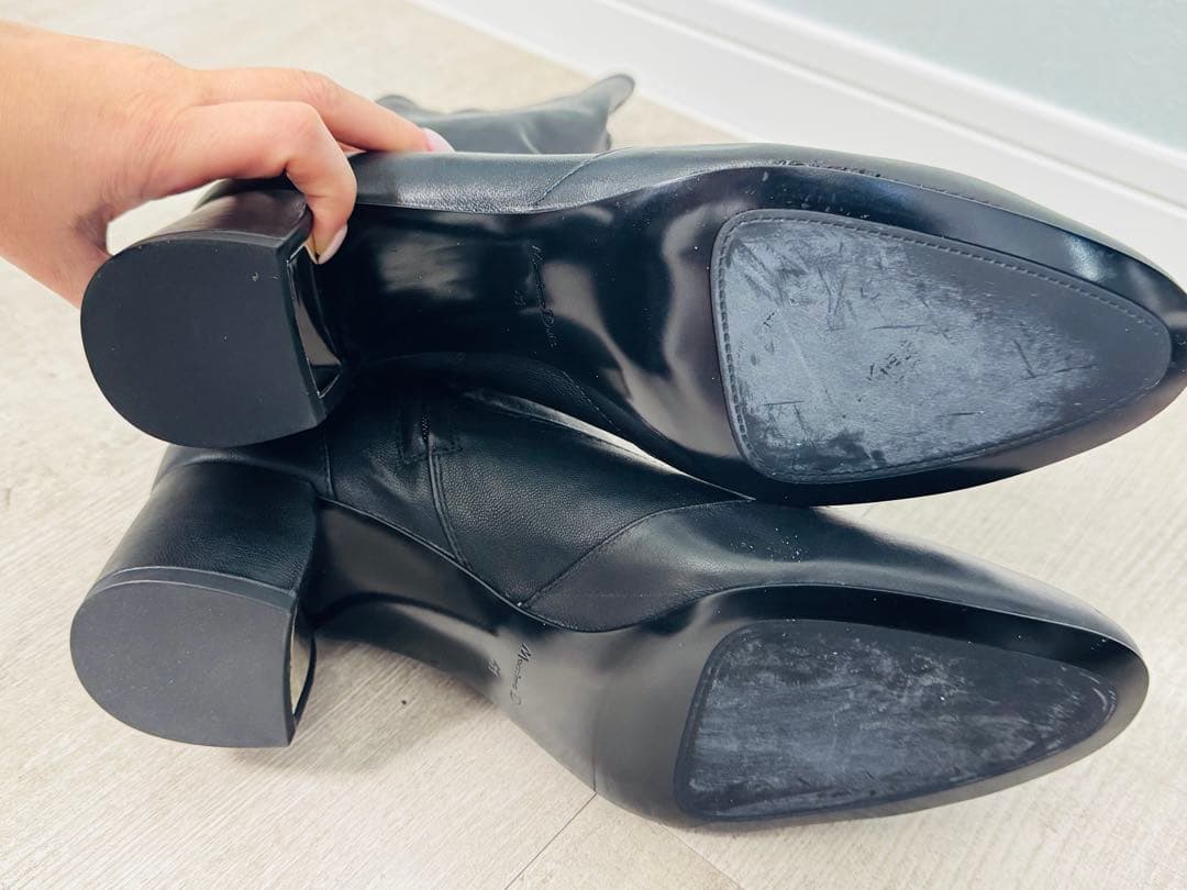 ■1回着用■美品■Massimo Dutti■本革ロングブーツ■黒■41■26位