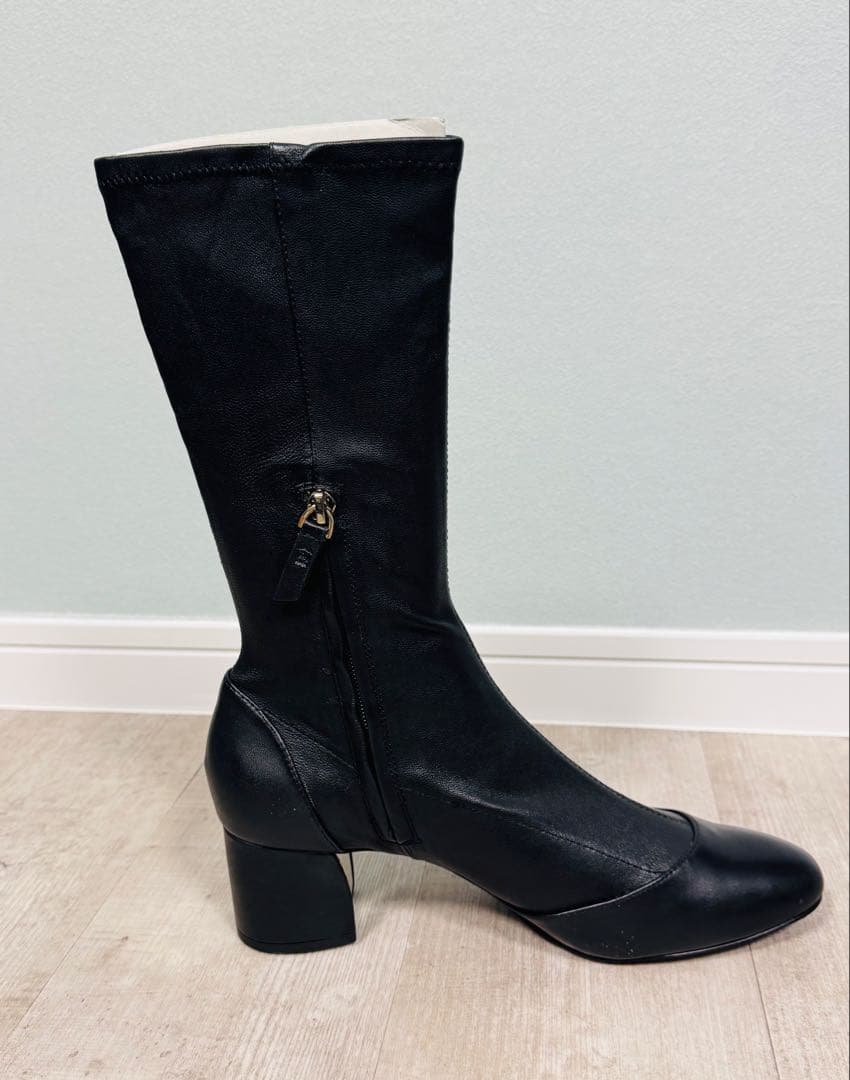 ■1回着用■美品■Massimo Dutti■本革ロングブーツ■黒■41■26位
