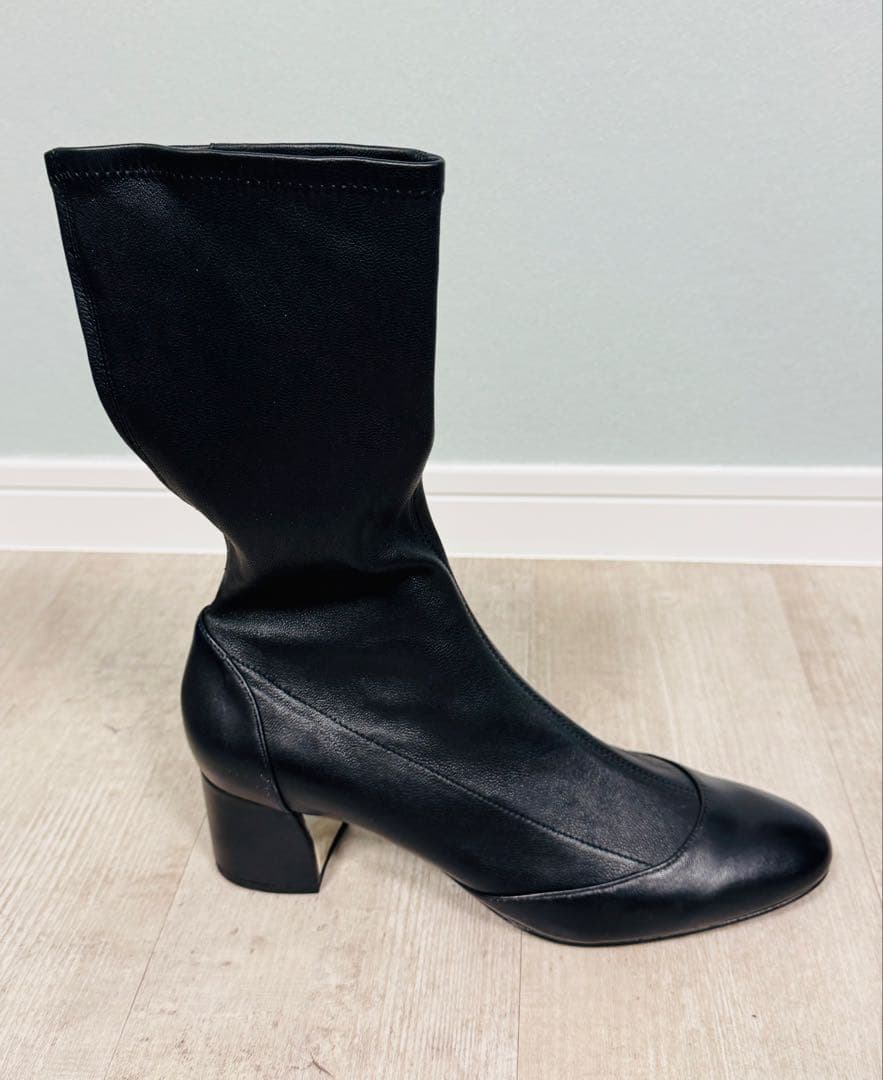 ■1回着用■美品■Massimo Dutti■本革ロングブーツ■黒■41■26位