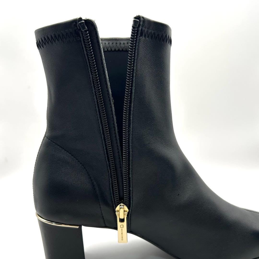 未使用✨ HIMIKO 【24㎝】 シープレザーストレッチブーツ サイドジップ