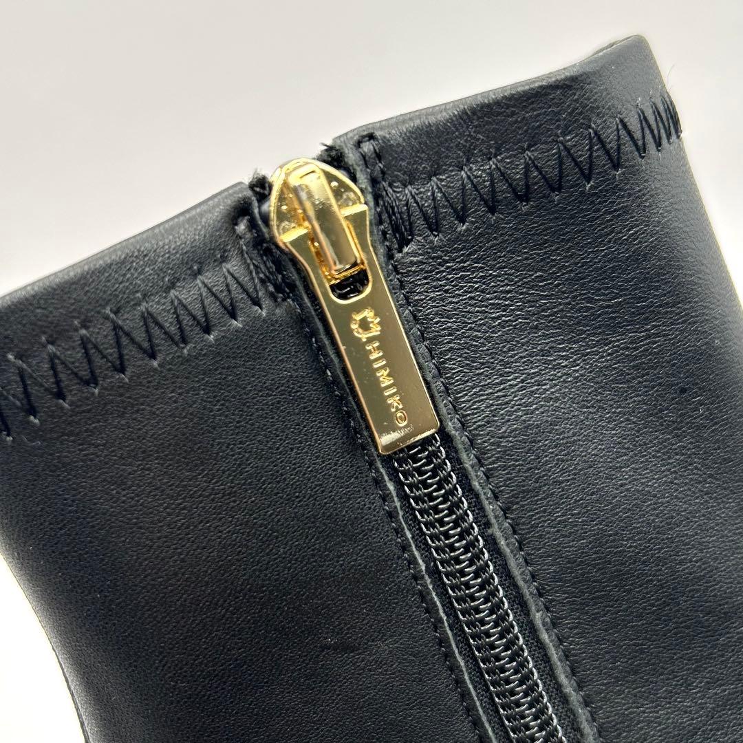 未使用✨ HIMIKO 【24㎝】 シープレザーストレッチブーツ サイドジップ