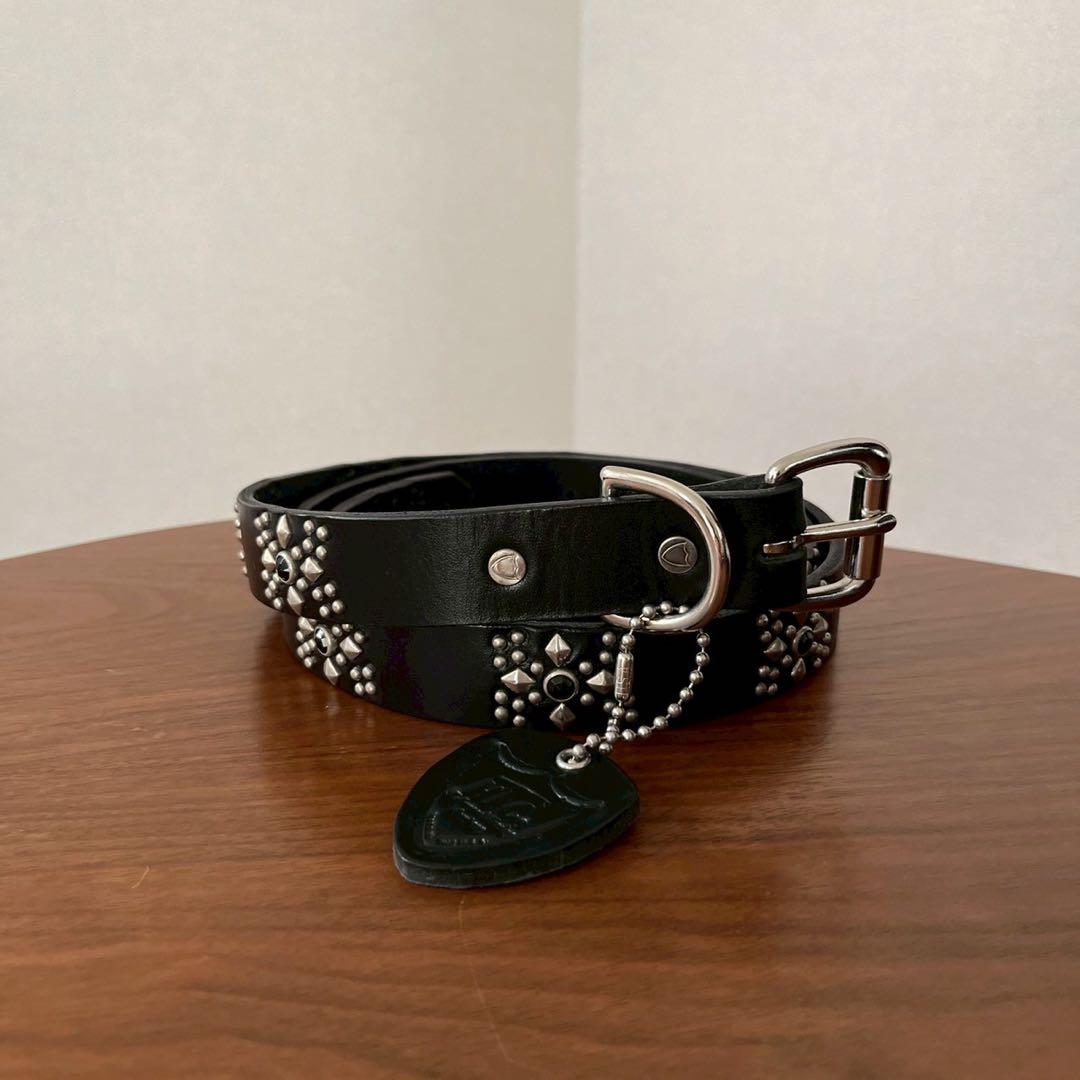 【新品未使用】完売品 FJ × HTC ナロー スタッズベルト ブラック 34