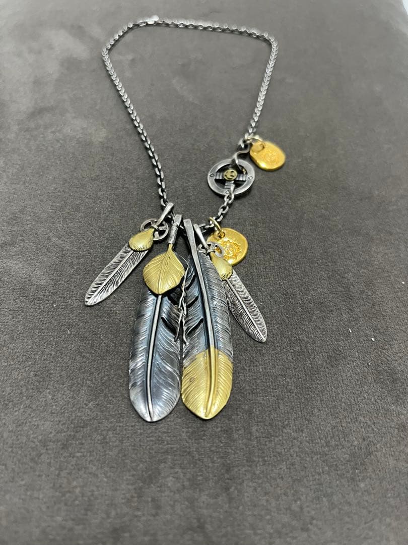 羽根モチーフ ネックレス シルバー ゴールド値下げ中