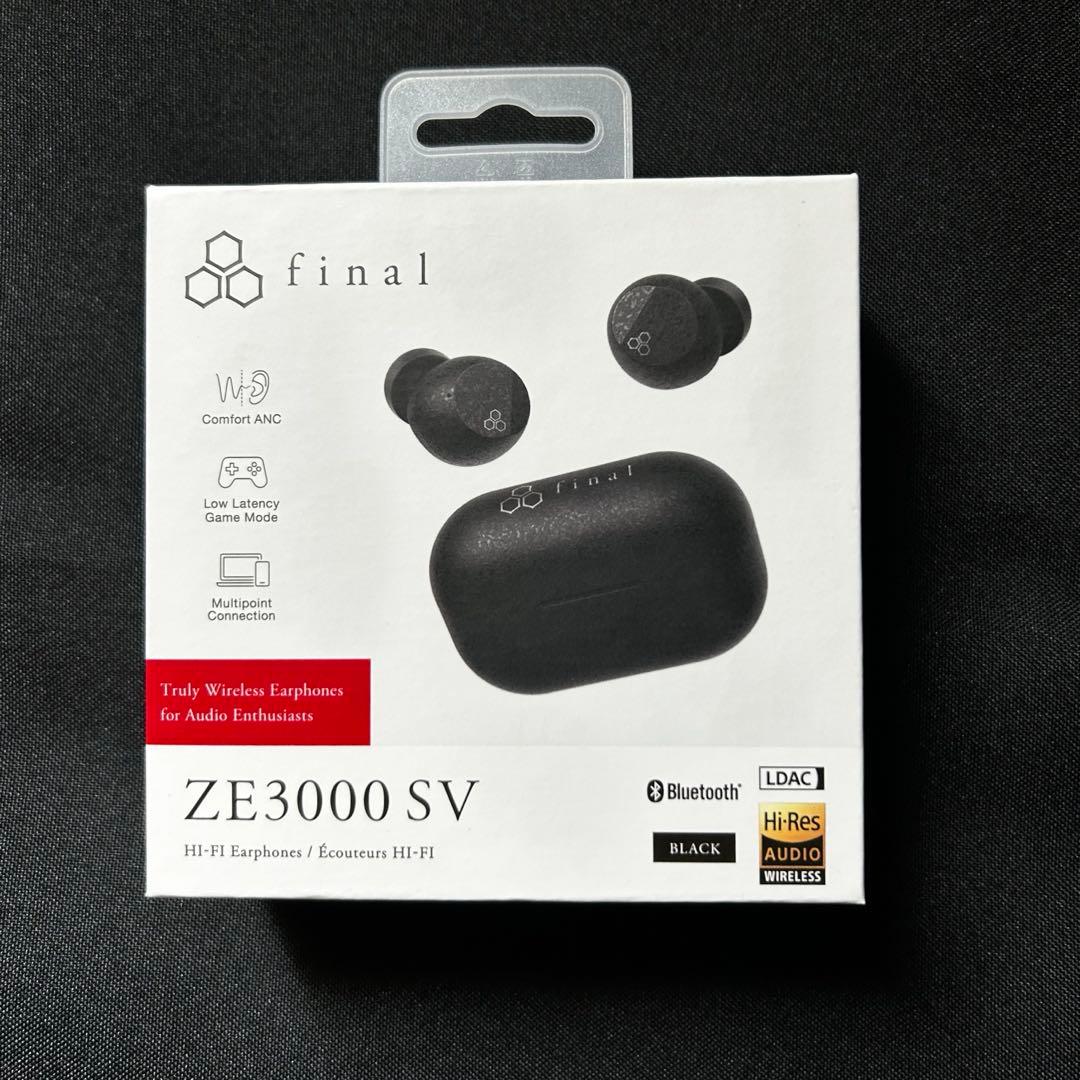final ZE3000SV ブラック 完全ワイヤレスイヤフォン