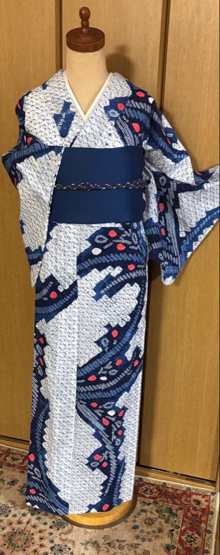 有松鳴海絞り　手蜘蛛絞り浴衣 3点セット　シーズンオフ価格