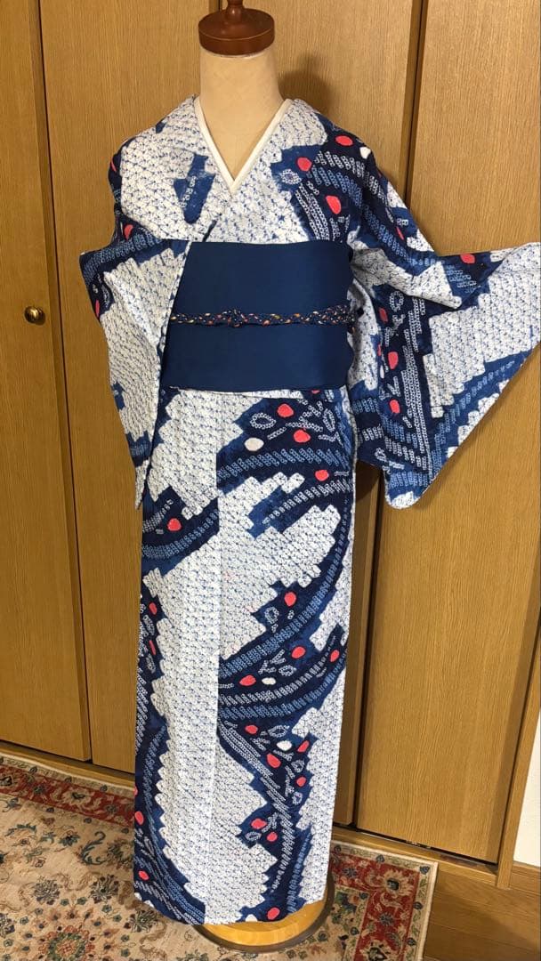 有松鳴海絞り　手蜘蛛絞り浴衣 3点セット　シーズンオフ価格
