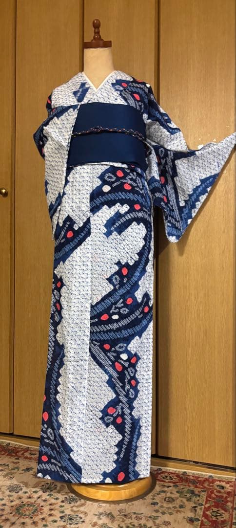 有松鳴海絞り　手蜘蛛絞り浴衣 3点セット　シーズンオフ価格