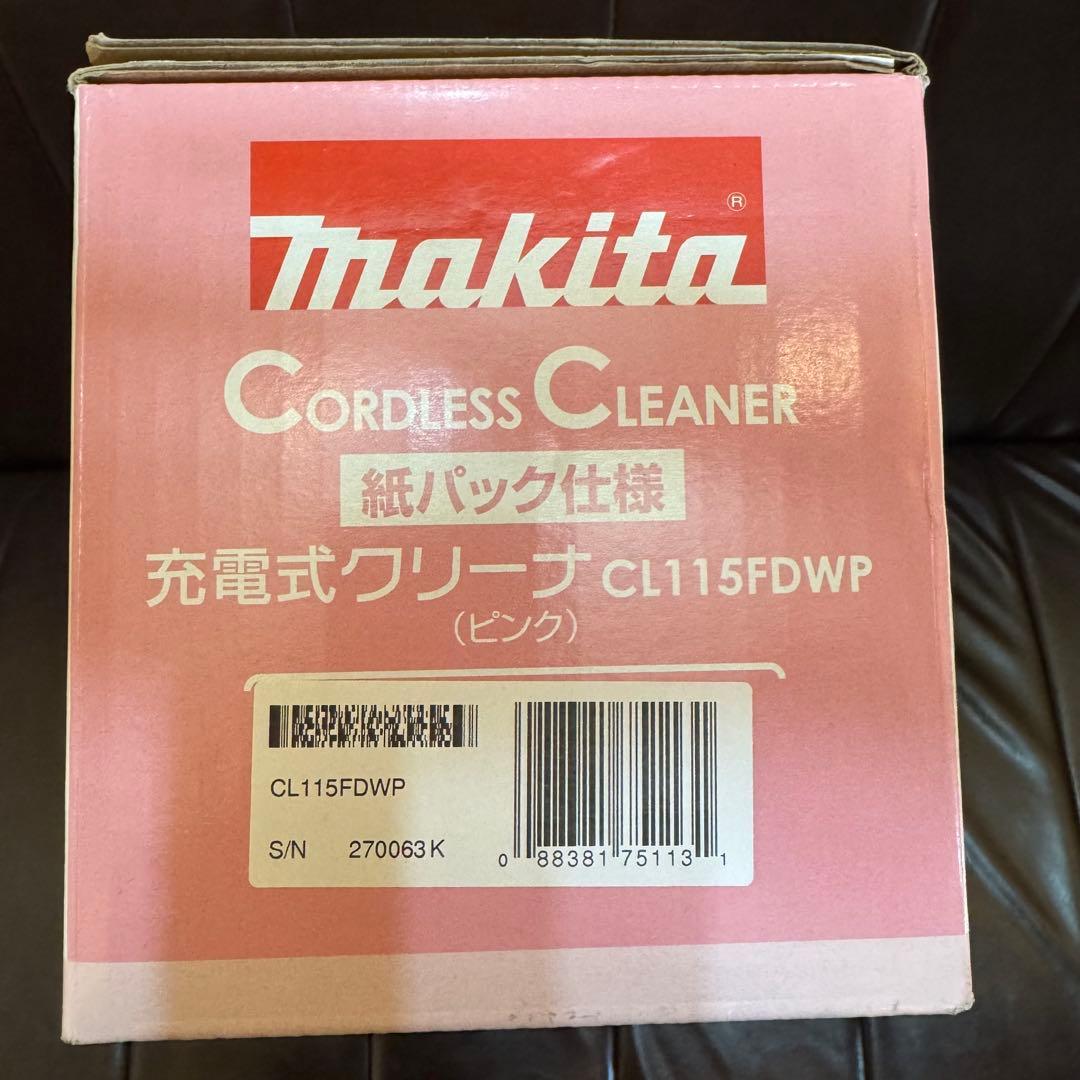 新品Makita 充電式クリーナー CL115FDWP ピンク