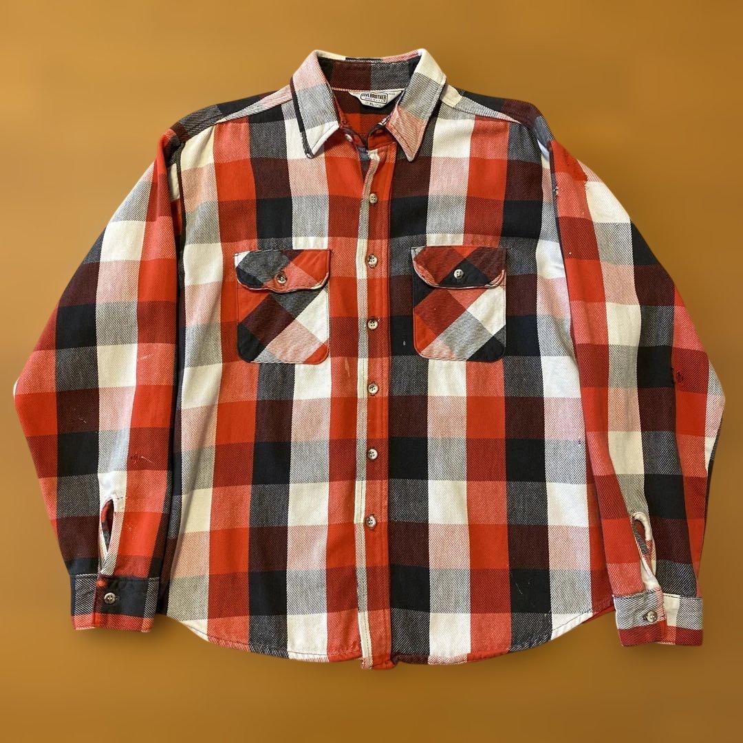 80s FIVE BROTHER ネルシャツ USA製