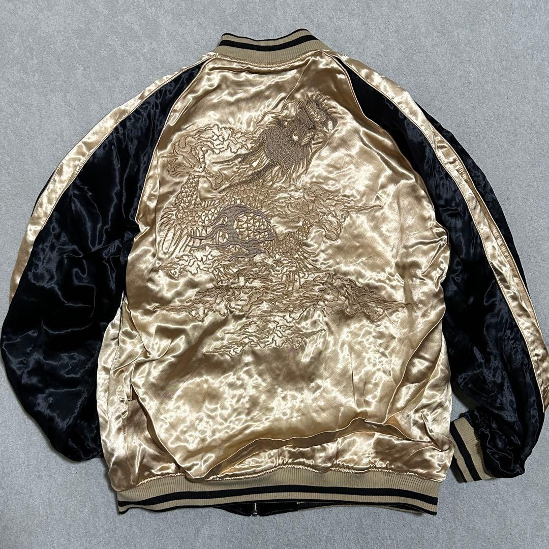 専用★美品✨️XXL 大きいサイズ　リバーシブルスカジャン　絡繰魂粋　ゴールド