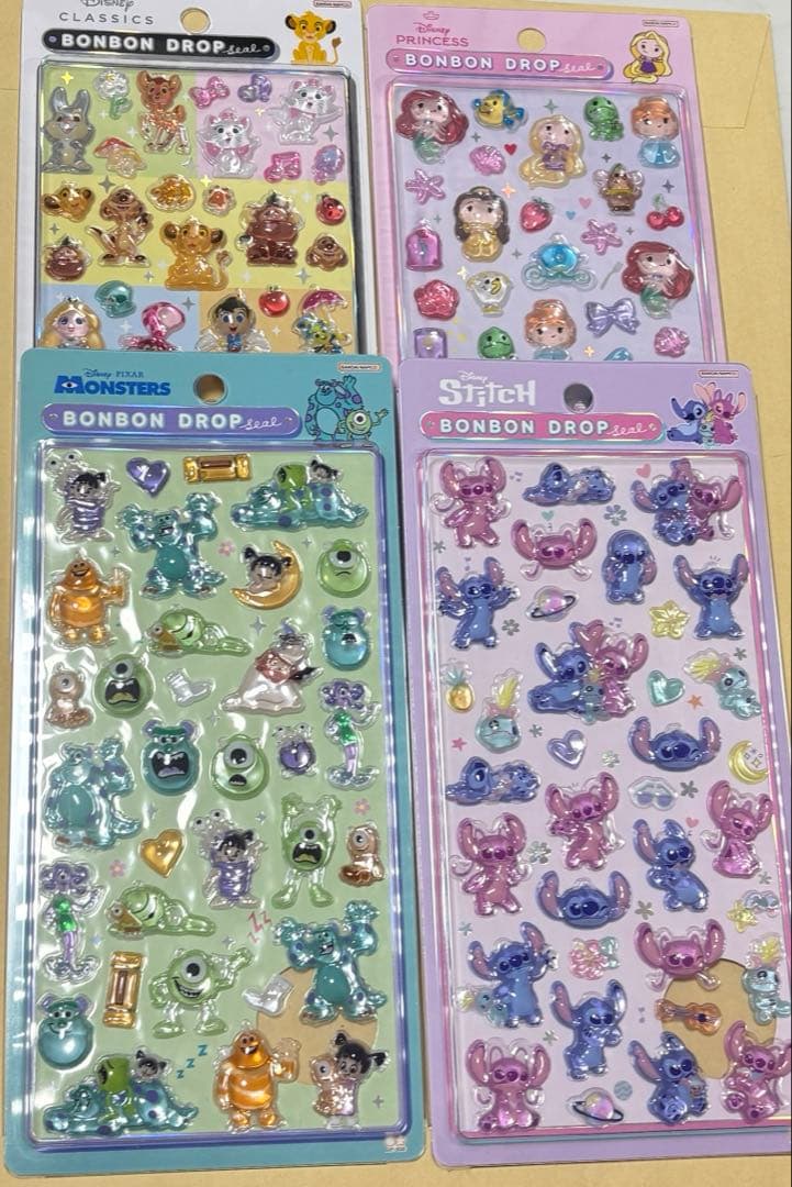 ボンボンドロップシール ディズニー クラシック プリンセス モンスターズインク