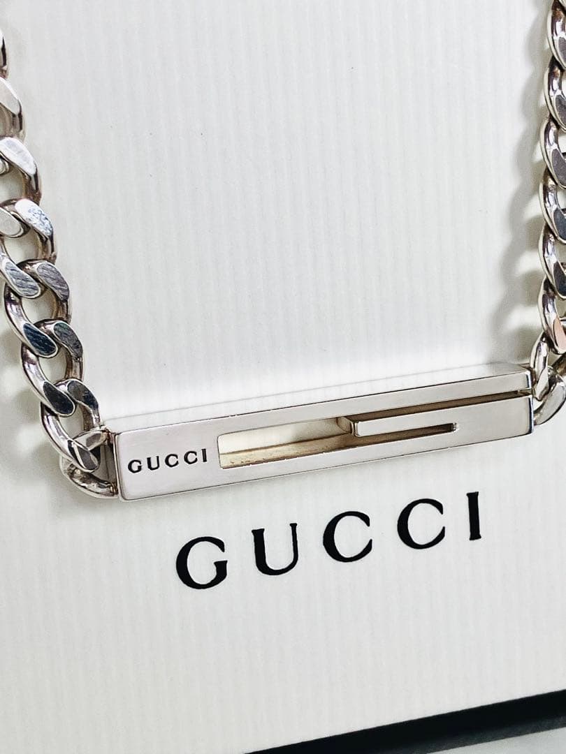 【超美品】GUCCI カットアウトG 喜平チェーン ネックレス SV925