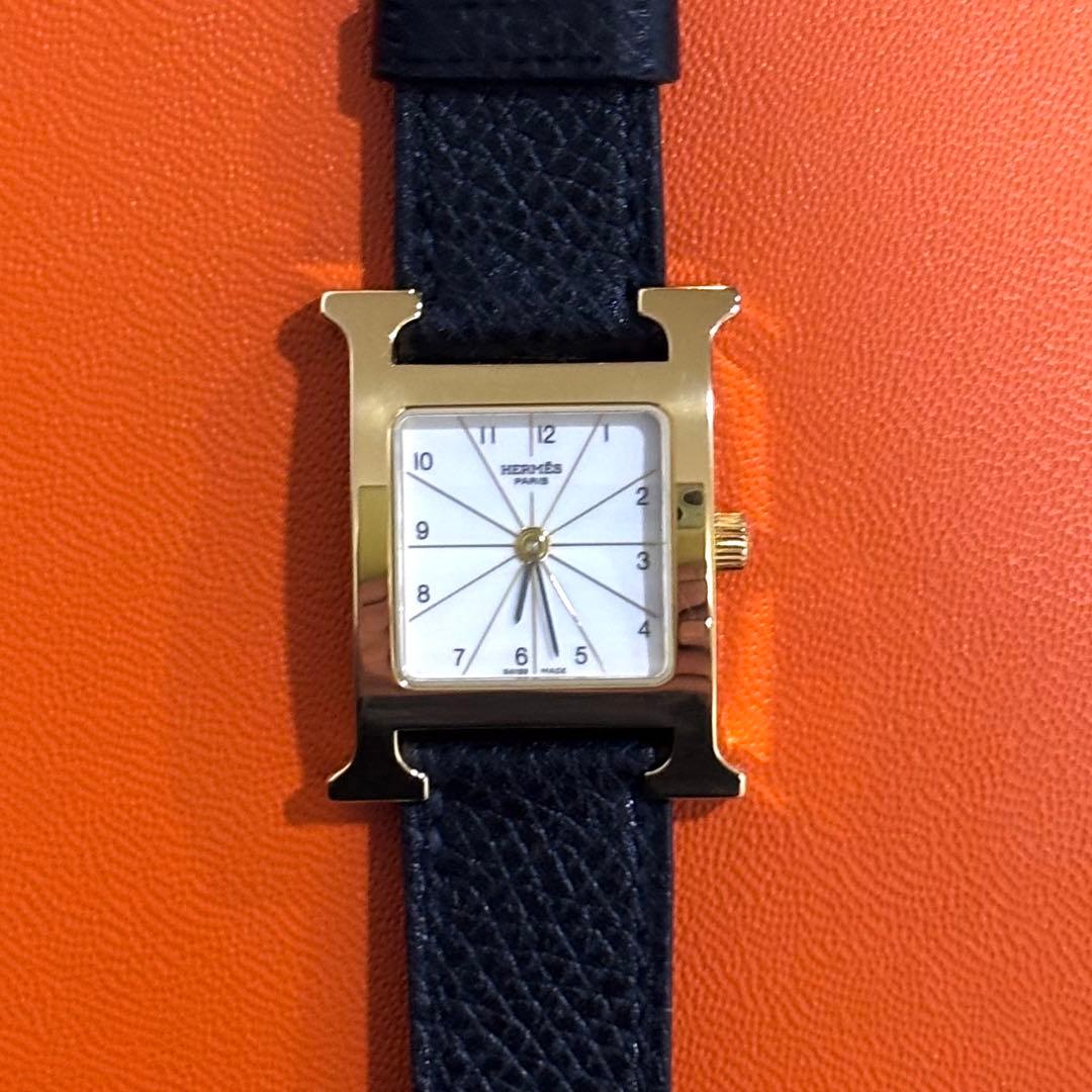 Hermès HH1.201 腕時計 ゴールドプレート 美品