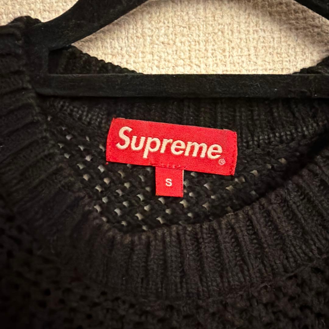 Supreme ブラック サマーニット small box logo S